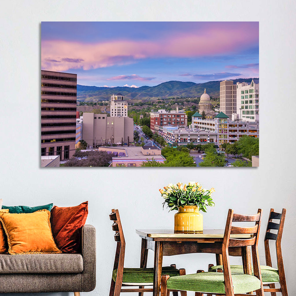 Boise Downtown at Golden Hour Wall Art