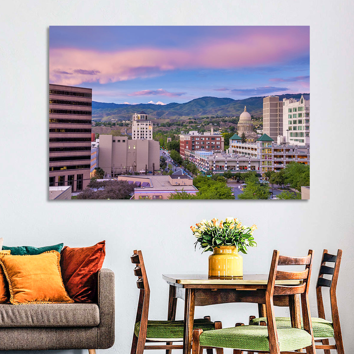 Boise Downtown at Golden Hour Wall Art