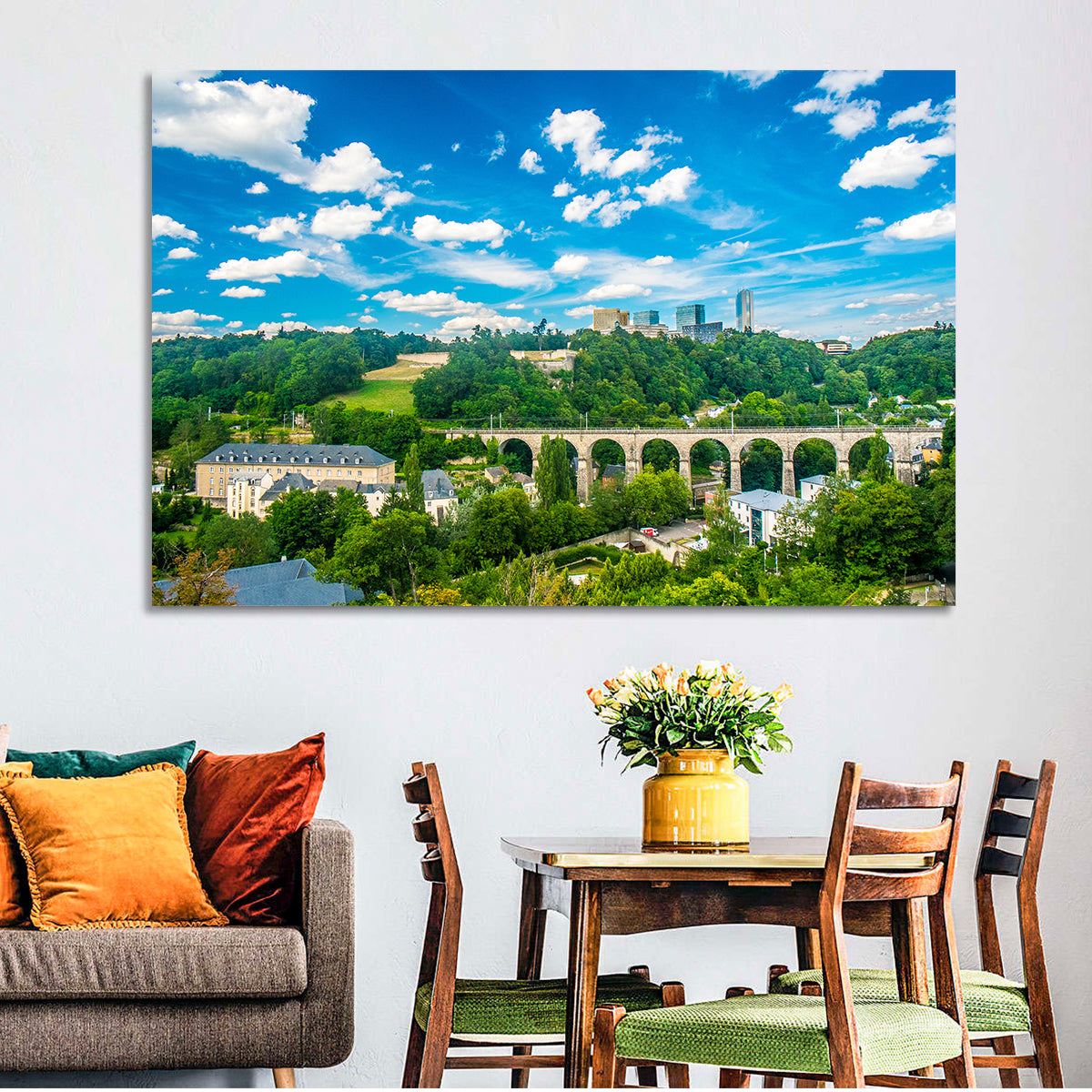 Viaduc De Pulvermühl, Luxembourg Wall Art in a room, landscape