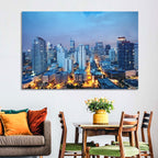 Manila Cityscape at Dusk Wall Art