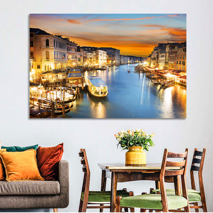 Venice Grand Canal at Dusk Wall Art