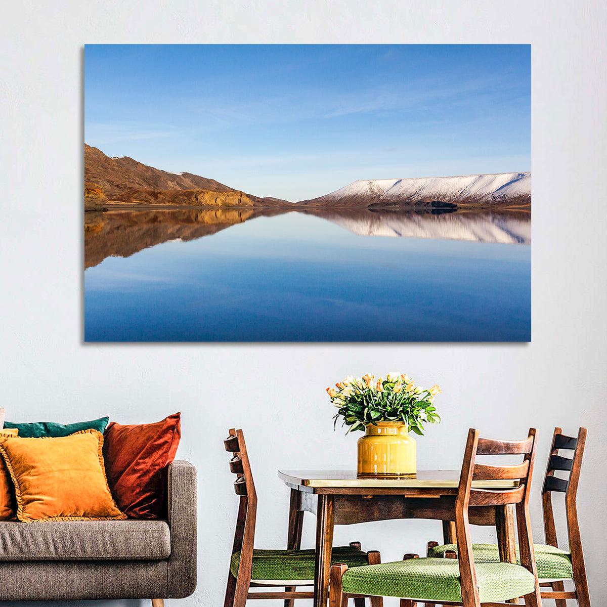 Lake Kleifarvatn Reflection Wall Art