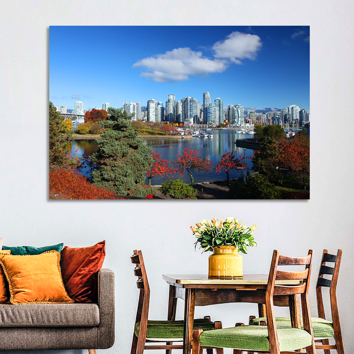 Vancouver Autumn Skyline Wall Art