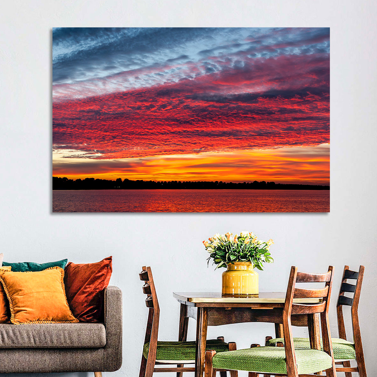 Lake Ijssel Dusk Reflection Wall Art