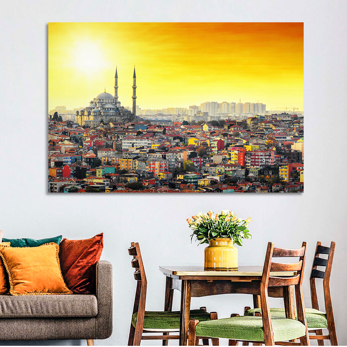 Fatih Mosque at Sunset Wall Art