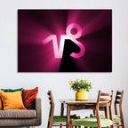 Glowing Capricorn Symbol Wall Art