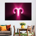 Radiant Aries Zodiac Emblem Wall Art