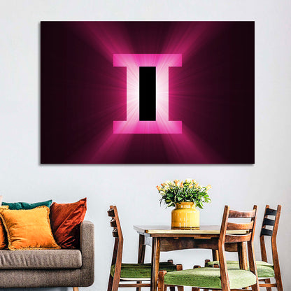 Radiant Gemini Symbol Wall Art