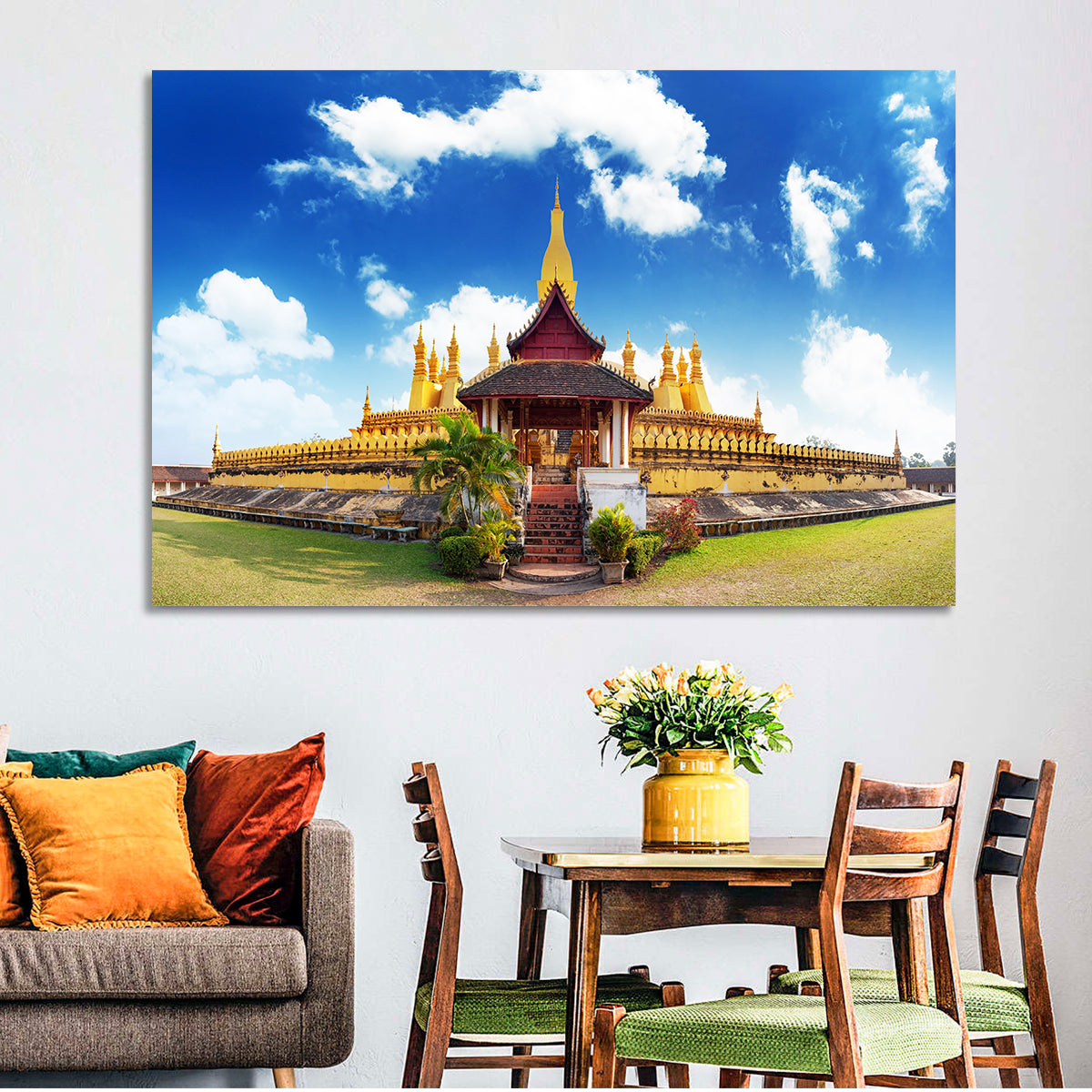 Pha That Luang Wall Art in a room, landscape
