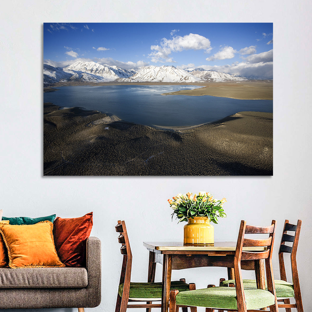 Lake Crowley Aerial View Wall Art