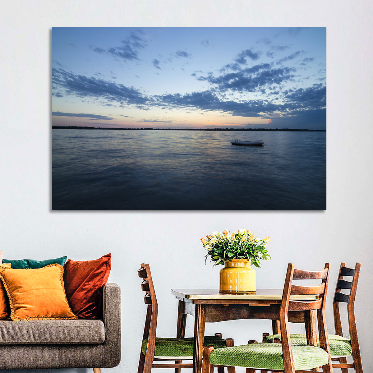 Lake Okoboji at Twilight Wall Art in a room, landscape