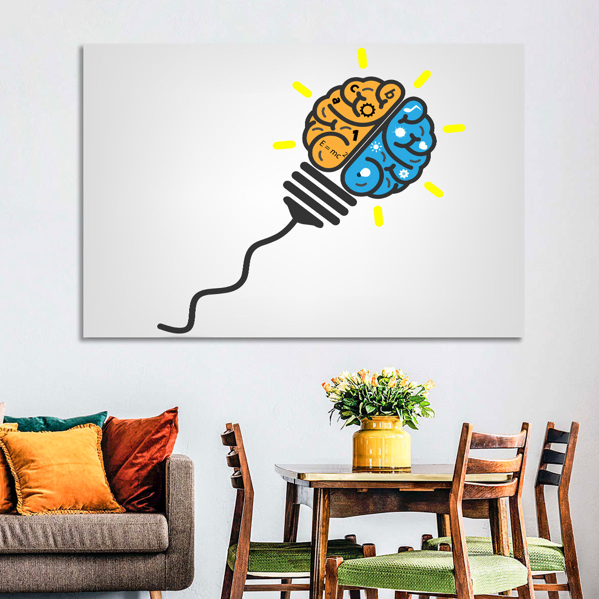 Think Out of the Box Wall Art in a room, landscape