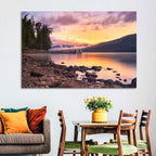 Lake Mcdonald Sunset Reflection Wall Art