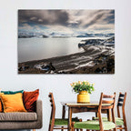 Kleifarvatn Black Sand Shore Wall Art