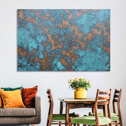 Oxidized Copper Patina Abstract Wall Art