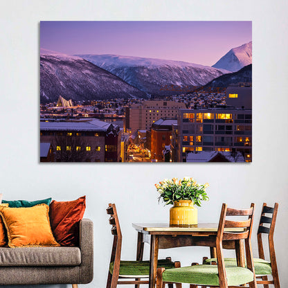 Tromsø Twilight Cityscape Wall Art