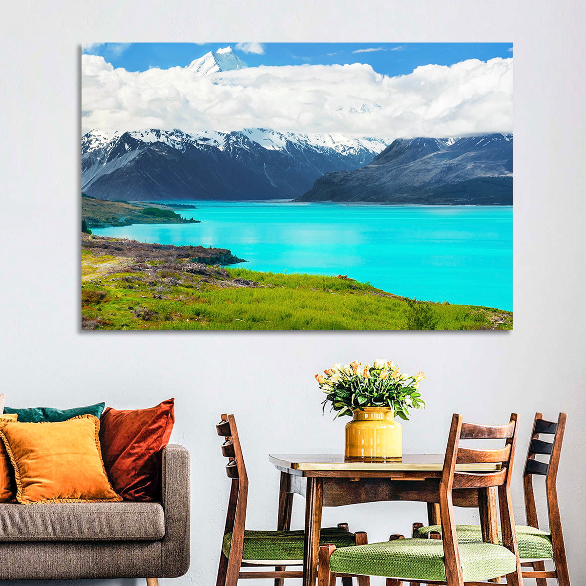 Turquoise Lake Pukaki with Mount Cook Wall Art