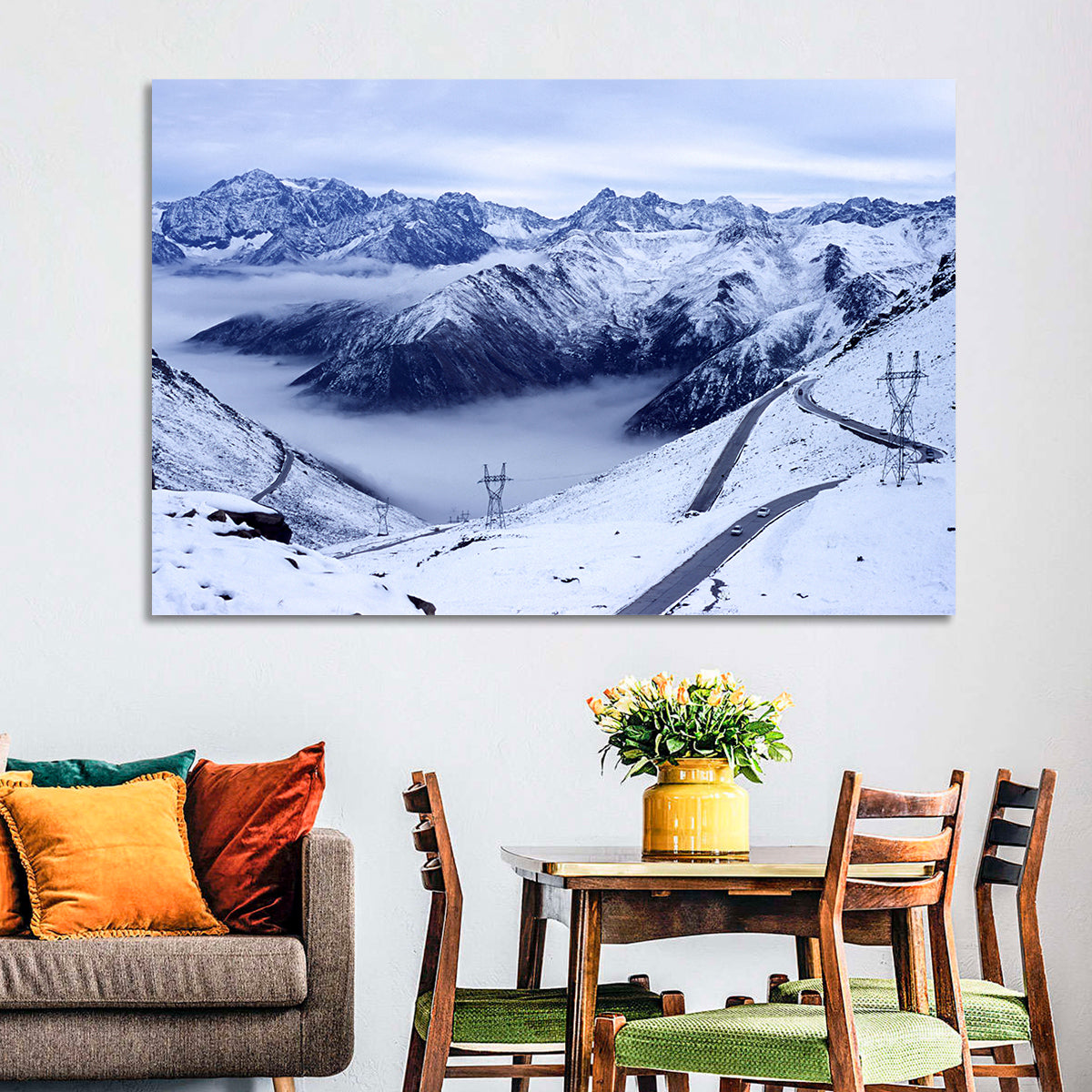 Sichuan Snowy Mountain Pass Wall Art
