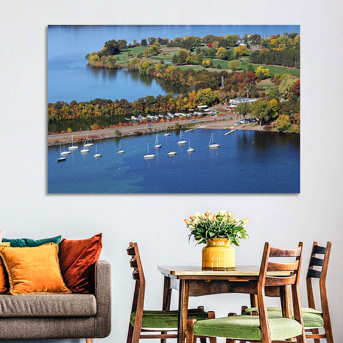 Lake Wissota Aerial Wall Art