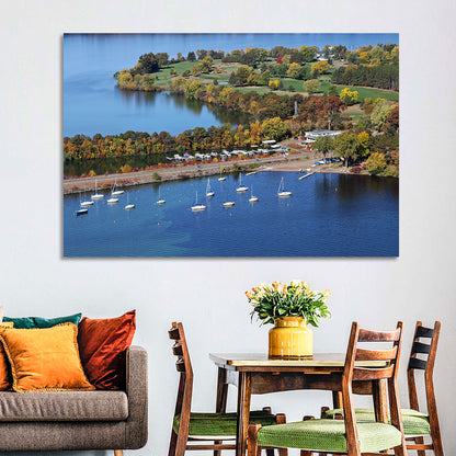 Lake Wissota Aerial Wall Art