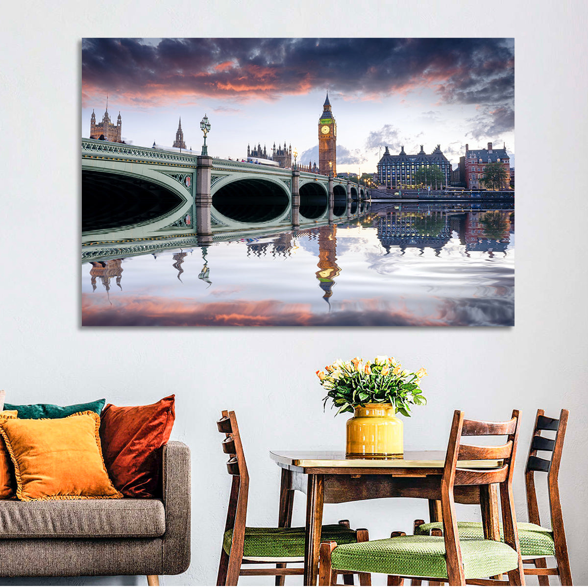 Westminster Bridge at Dusk Wall Art