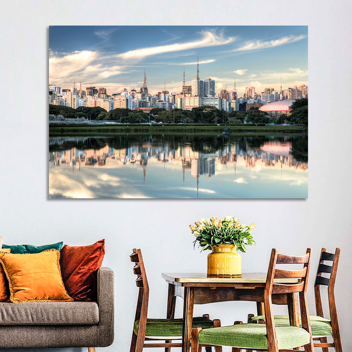 Ibirapuera Park Golden Hour Reflection Wall Art