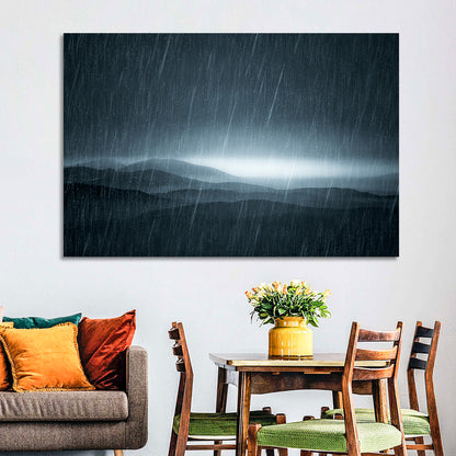 Rain Storm Over Mountains Wall Art