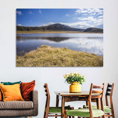 Mount Aso Lake Reflection Wall Art