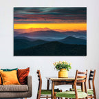 Misty Blue Ridge Sunrise North Carolina Wall Art