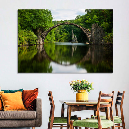 Lake Stone Bridge Wall Art