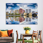 West Palm Beach Skyline Reflection Wall Art