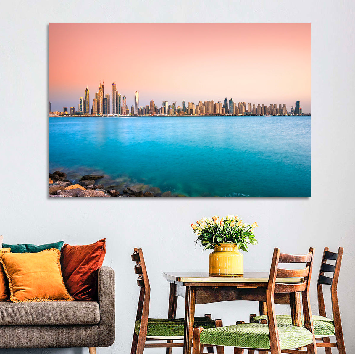 Dubai Marina Skyline Wall Art