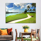 Tropical Coastal Pathway Wall Art