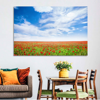 Red Poppy Field Wall Art