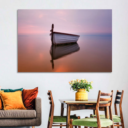 Pastel Boat Reflection Wall Art