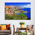 Symi Harbor, Greece Wall Art