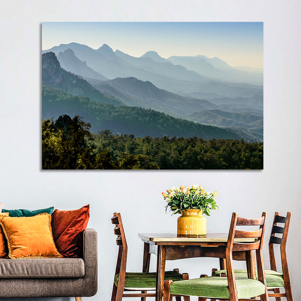 Misty Mountain Ridges Wall Art