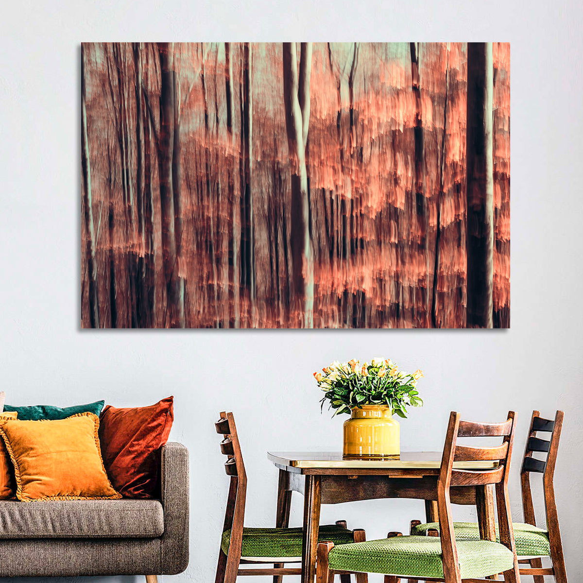 Autumn Forest Blur Wall Art