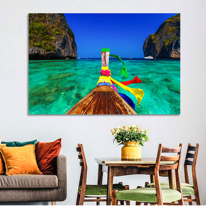 Maya Bay Long-tail Boat Wall Art