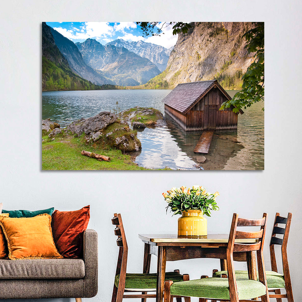 Obersee Boathouse at Königssee Wall Art