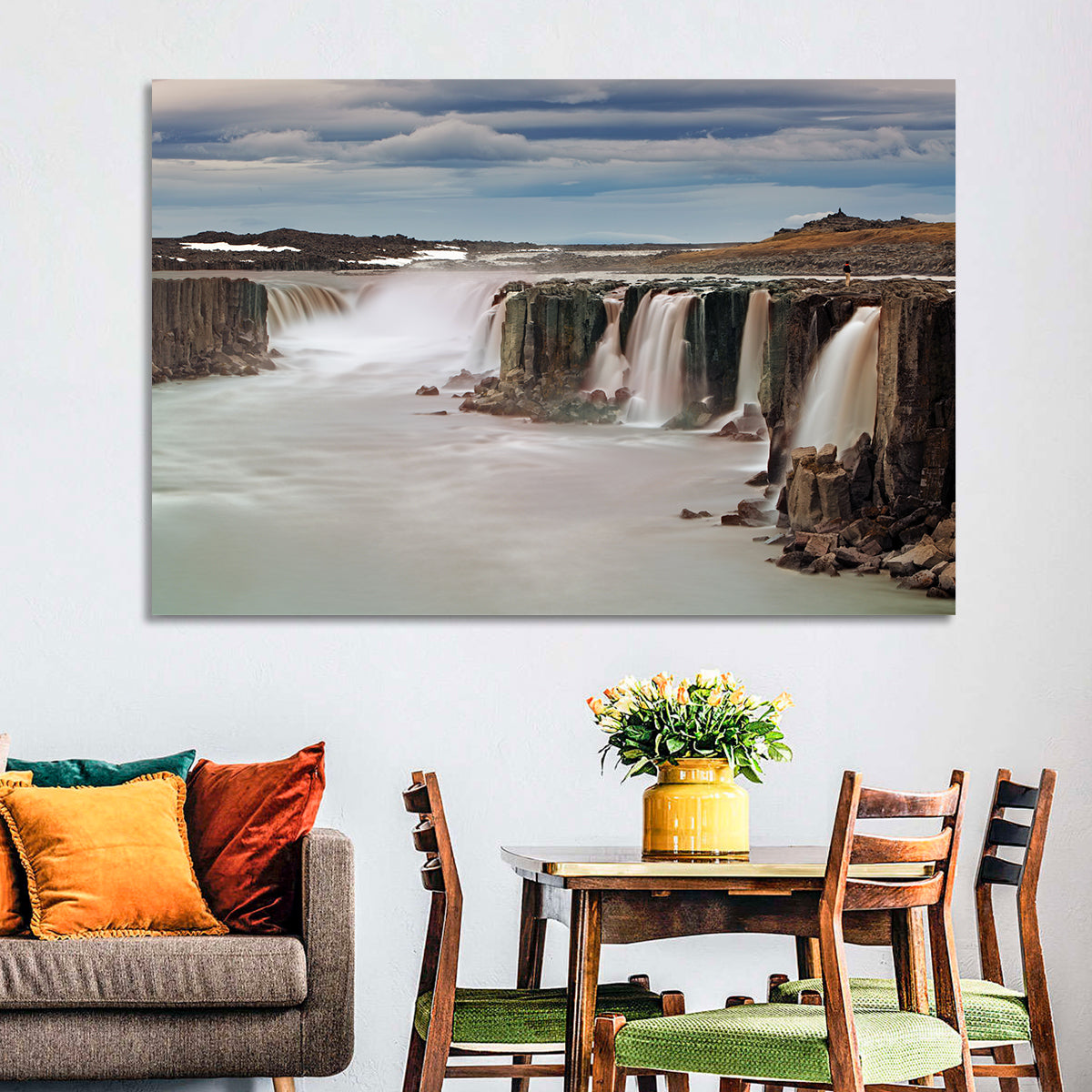 Selfoss Waterfall, Iceland Wall Art in a room, landscape