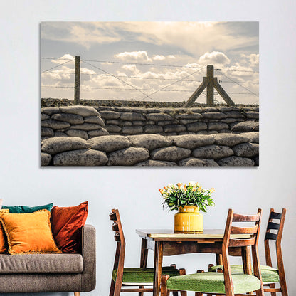 Wwi Trench with Sandbags Wall Art