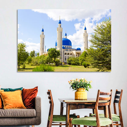 Blue Domed Mosque with Golden Minarets Wall Art