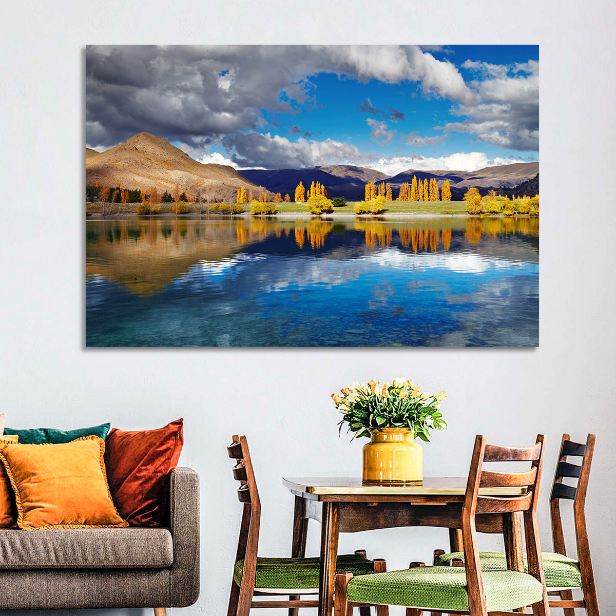 Lake Tekapo Autumn Reflection Wall Art