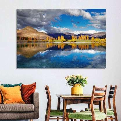 Lake Tekapo Autumn Reflection Wall Art