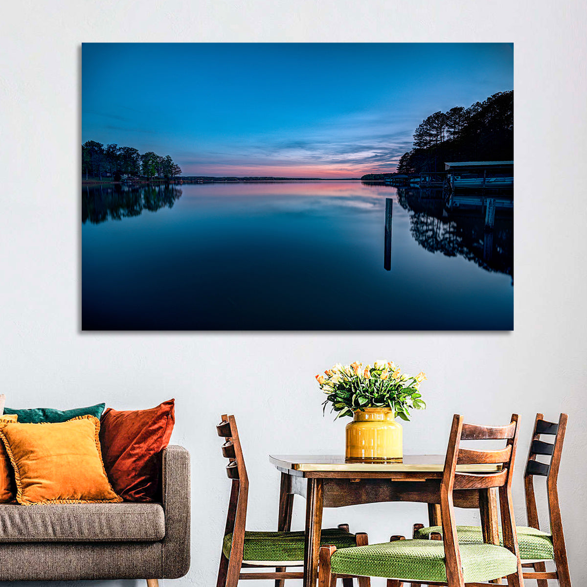 Lake Gaston Twilight Reflection Wall Art