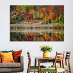 Algonquin Highway 60 Autumn Reflection Wall Art