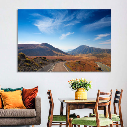 Mount Aso Winding Road Wall Art