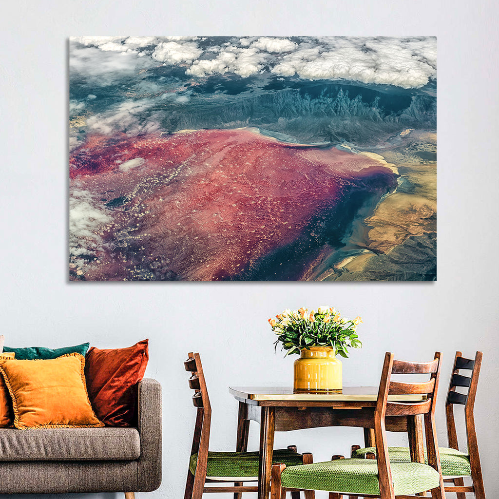 Lake Natron Aerial View Wall Art