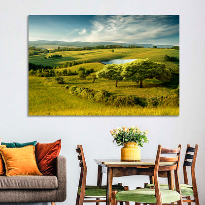 Rolling Hills with Pond Wall Art